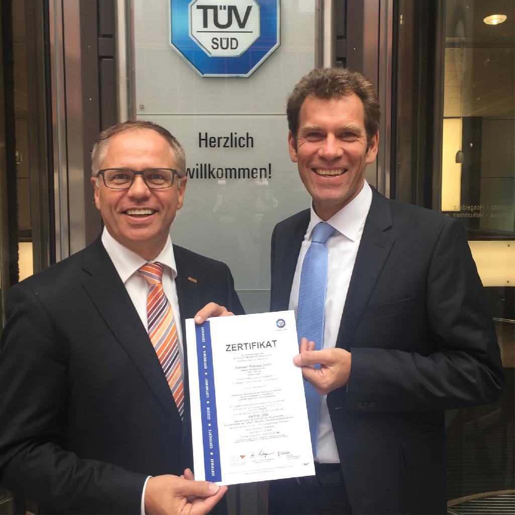 Managing Director Alexander Essig receives TÜV Certificate